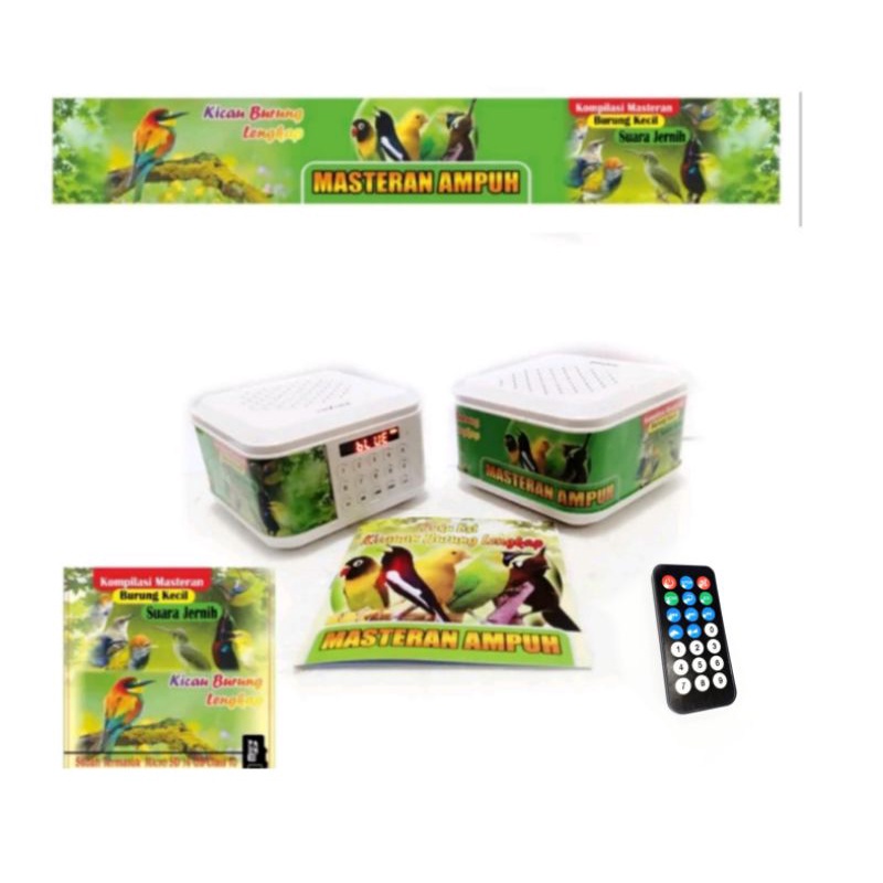 Speaker Bluetooth Masteran Burung Kicau Mania Indonesia Suara Air Audio Hutan Hujan Pakai Remote Mp3