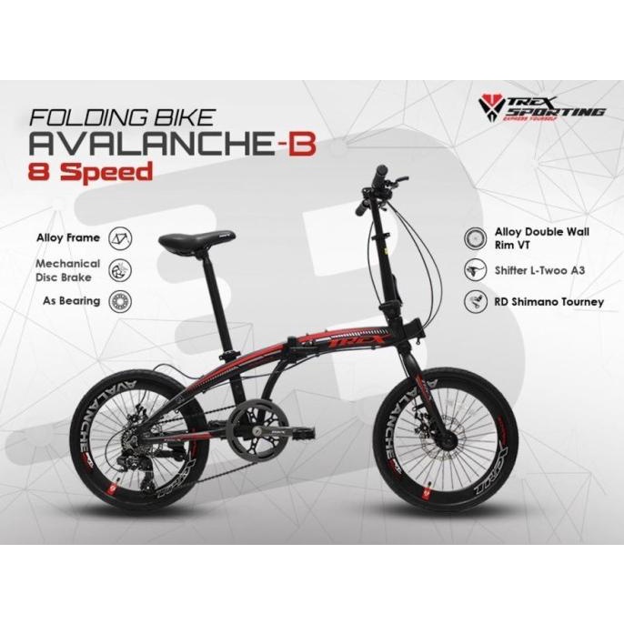PROMO SEPEDA DEWASA - SEPEDA LIPAT 20 TREX AVALANCHE B 8SP ALOY RANINOFRIANI5