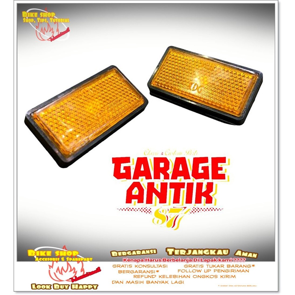 Mata Kucing Kupingan Lampu Honda Win100 Marking  motor clasik vintage