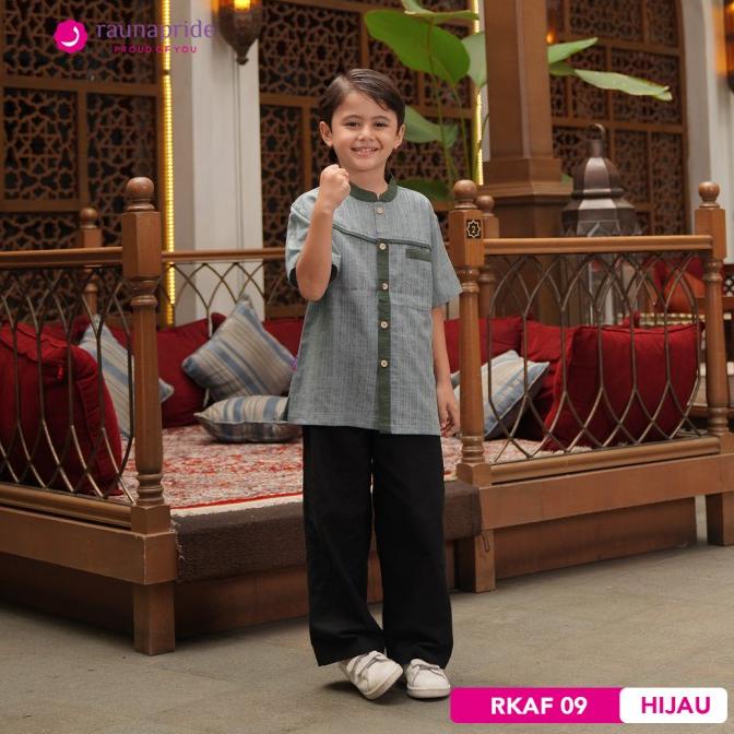 Rauna - Baju Muslim - Sarimbit - Koko Anak Jasmine 09 Hijau