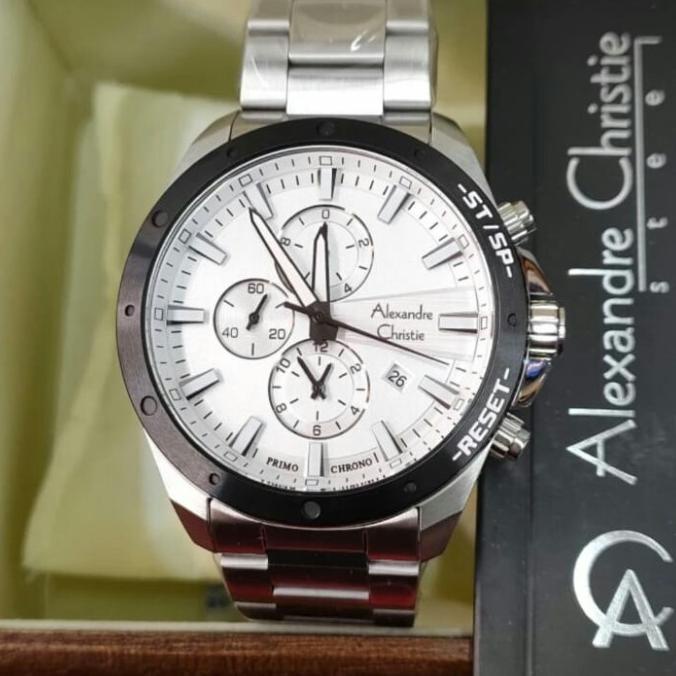 DiskonSale Jam Pria ORIGINAL Alexandre Christie ACF 6669 MC Stainless Steel Murah 1237