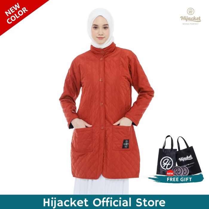 Hijacket Belva Original Teracotta Jaket Parasut Wanita Muslimah