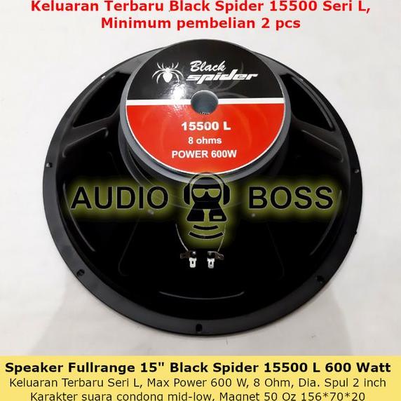BEBAS ONGKIR! JTR Speaker Full Range 15in 15 inch 15 in Black Spider 15500 MB BS 15500 Khusus JNE Tr