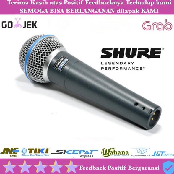 TERMURAH Murah  Mic Kabel Shure Sm 58 Beta Vokal