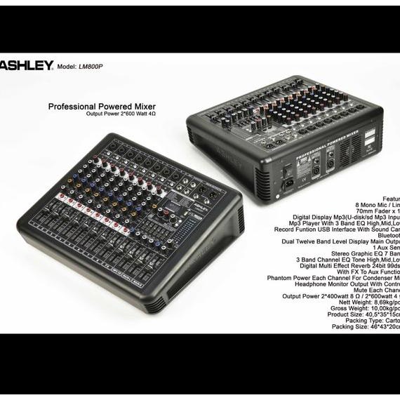 DISKON PROMO MURAH POWER MIXER ASHLEY LM 800P  8 CHANNEL  USB BLUETOOTH  ORIGINAL
