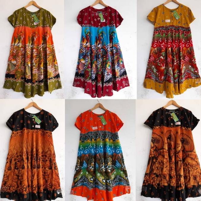 Daster Batik Kencana Ungu / Daster Payung / Daster Klok / Daster Jumbo Original