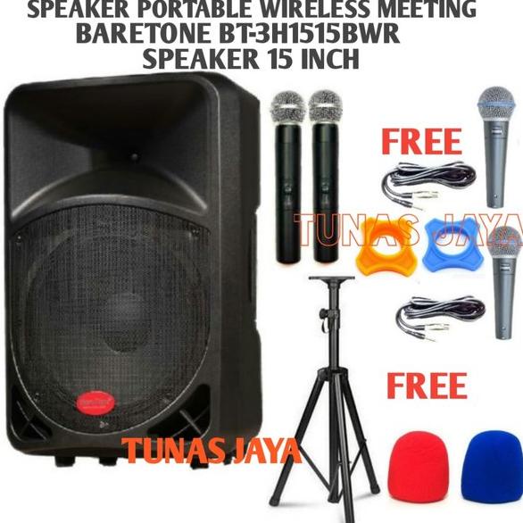 SPEAKER PORTABLE WIRELESS MEETING BARETONE BT3H1515 BWR NEW ORIGINAL BARETONE BT-3H1515BWR SPEAKER B
