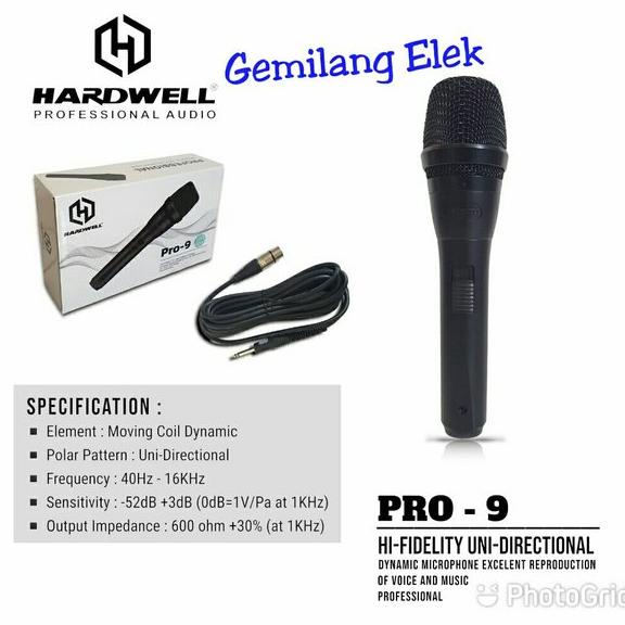 BEBAS ONGKIR Mic Kabel HARDWELL PRO-9 Mic Kabel TERBAIK