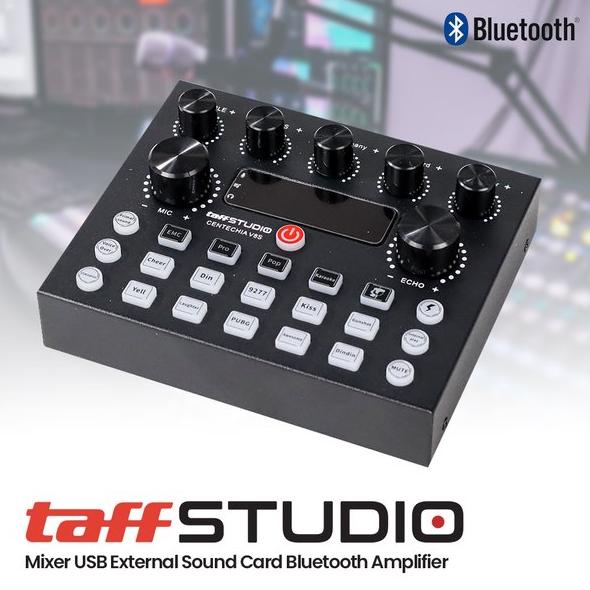 TaffSTUDIO Mixer USB External Sound Card Bluetooth Amplifier - V8S