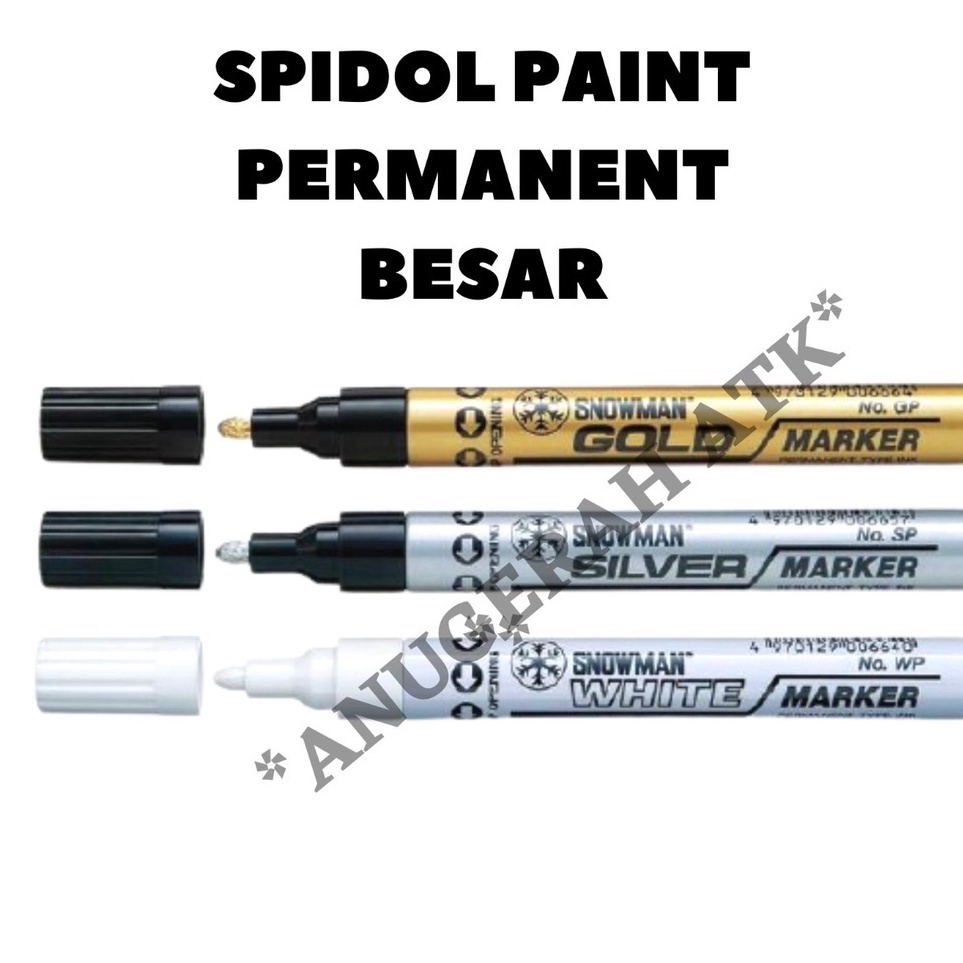 

KLHH1931 Sepidol White Paint Marker Putih / Emas / Silver Permanen BESAR Snowman