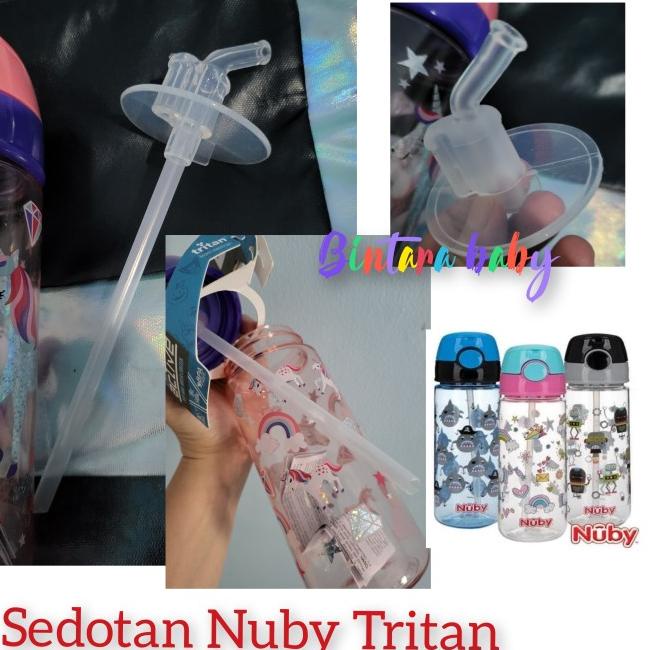 Sedotan Pengganti Botol Minum Nuby Tritan Flip Straw / Sedotan Nuby