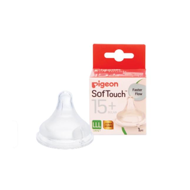 Pigeon Softouch Peristaltic Plus Nipple Dot Wide Neck Size Lll Isi 1Pc