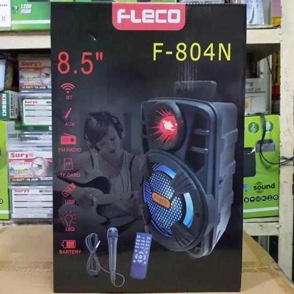 SALE Speaker Fleco F-804 N portable bluetooth free mic