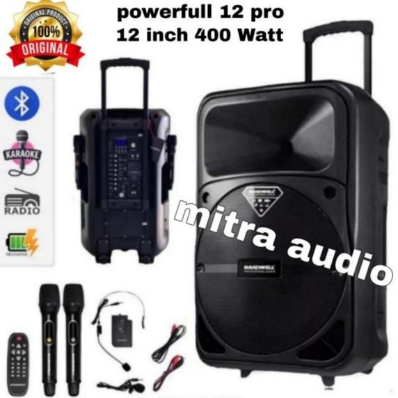 DISKON Speaker portabel bluetooth original Hardwell powerfull 12pro powerfull12pro