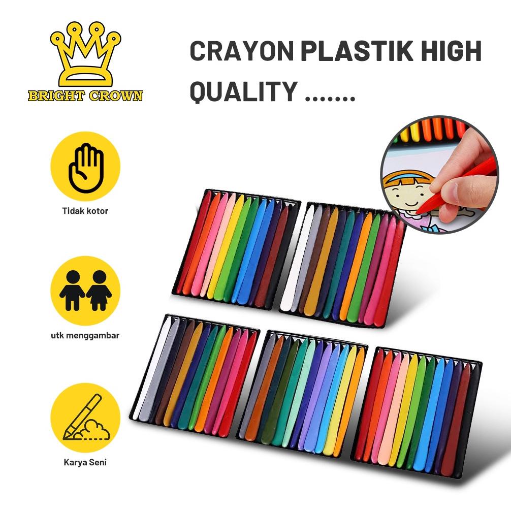 

Viral Bright Crown Crayon Magic Anti Kotor Isi 12/24/36Pcs Crayon Lab Non Toxic Bentuk Triangular Aman Untuk Anak Highquality