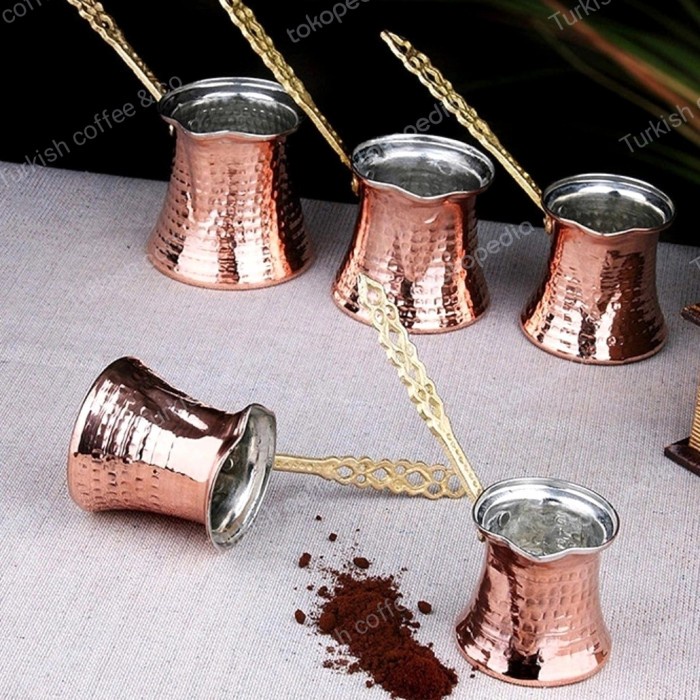 Turkish Coffee Pot / Ibrik /Cezve Tembaga Asli Turki 100 ml , Handmade