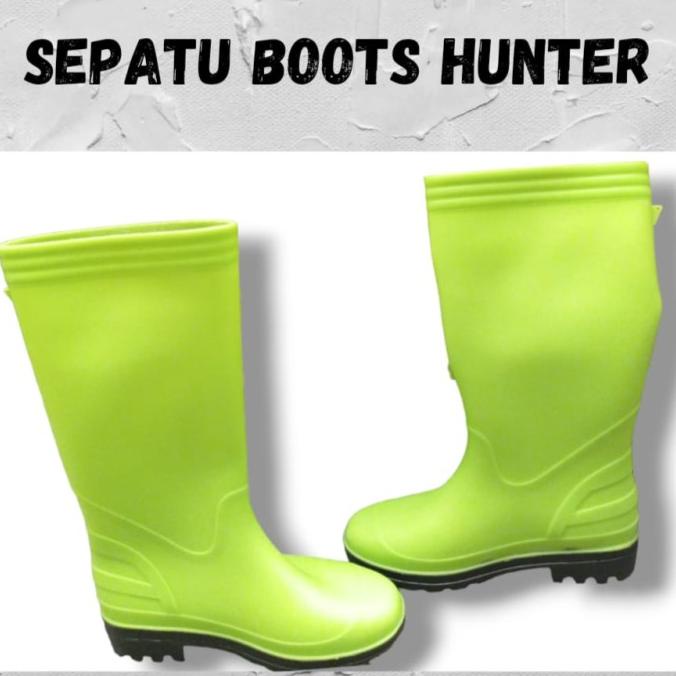 @#@#@#] SEPATU BOOT PANJANG TEBAL HIJAU HUNTER SAFETY BOOTS SHOES GREEN