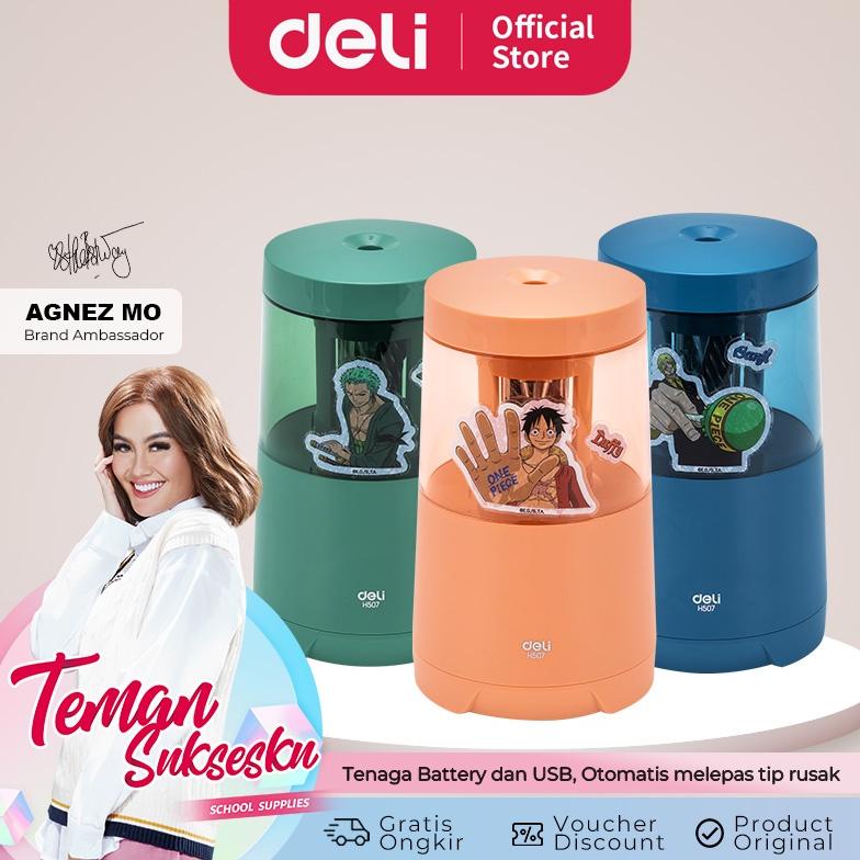 

Deli One Piece Electric Pencil Sharpener / Rautan Pensil Listrik Otomatis Free One Piece Sticker Mata Pisau Baja EH507