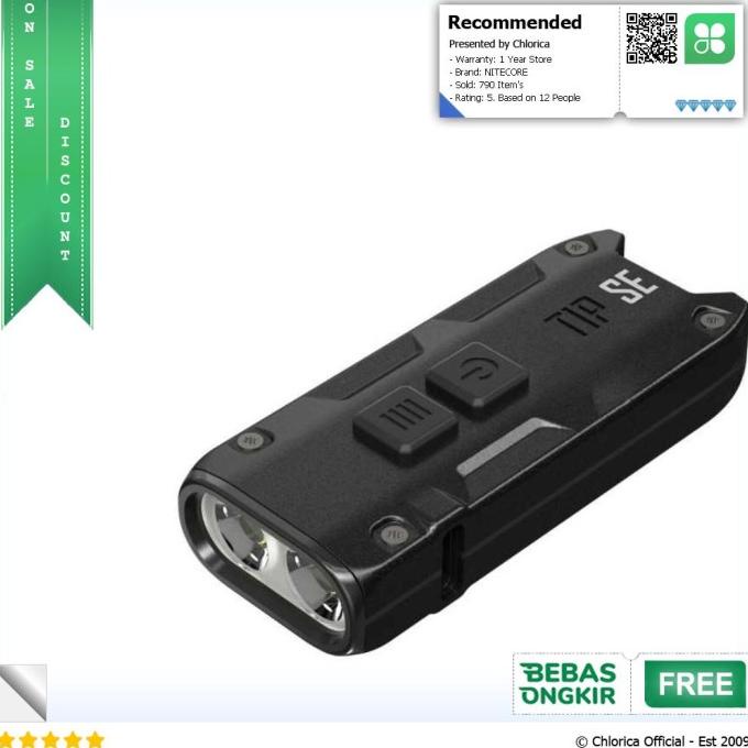 NITECORE TIP SE Senter LED 2 OSRAM P8 700 Lumens