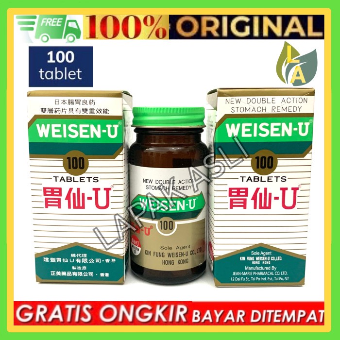 

WEISEN U 100 TABLET - OBAT MAAG DAN NYERI ULU HATI