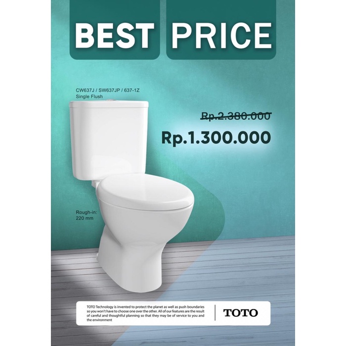 Closet Duduk Toto CW637J / SW637JP + TCW 505 W