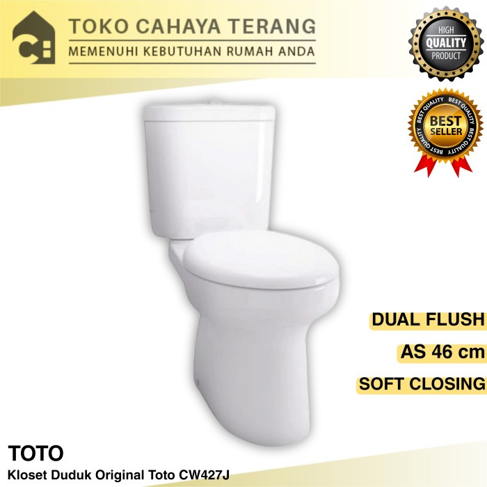 Kloset Duduk Original Toto CW427J / Kloset Duduk Toto / Kloset