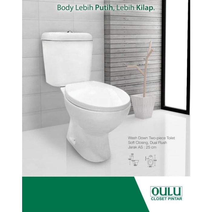 OULU C433 DUAL FLUSH CLOSET DUDUK WHITE
