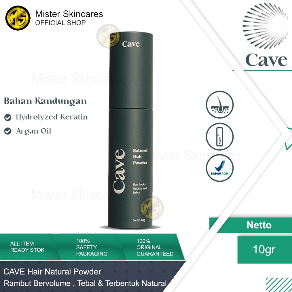 Terlaris♫Cave Natural Hair Powder 10 gr - Membuat Rambut Lebih Bervolume & Tebal Anti Lepek