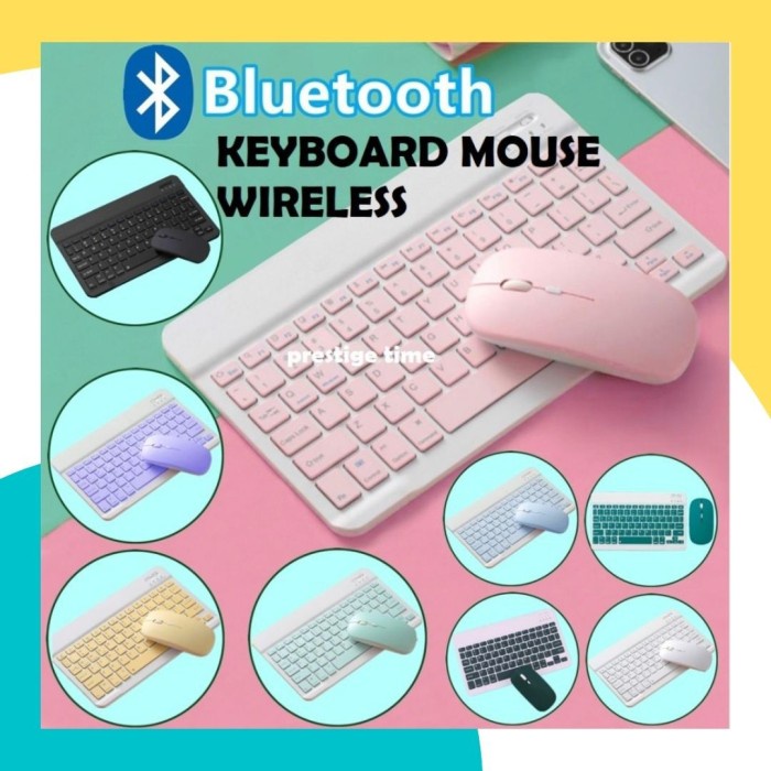 Wireless Bluetooth Keyboard Mouse Set For Ipad Tablet HP Portable