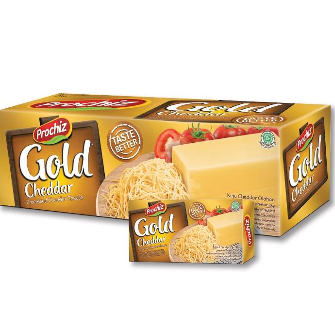 

New Arrivals Prochiz Keju Gold Cheddar 60G / 160G Kkt