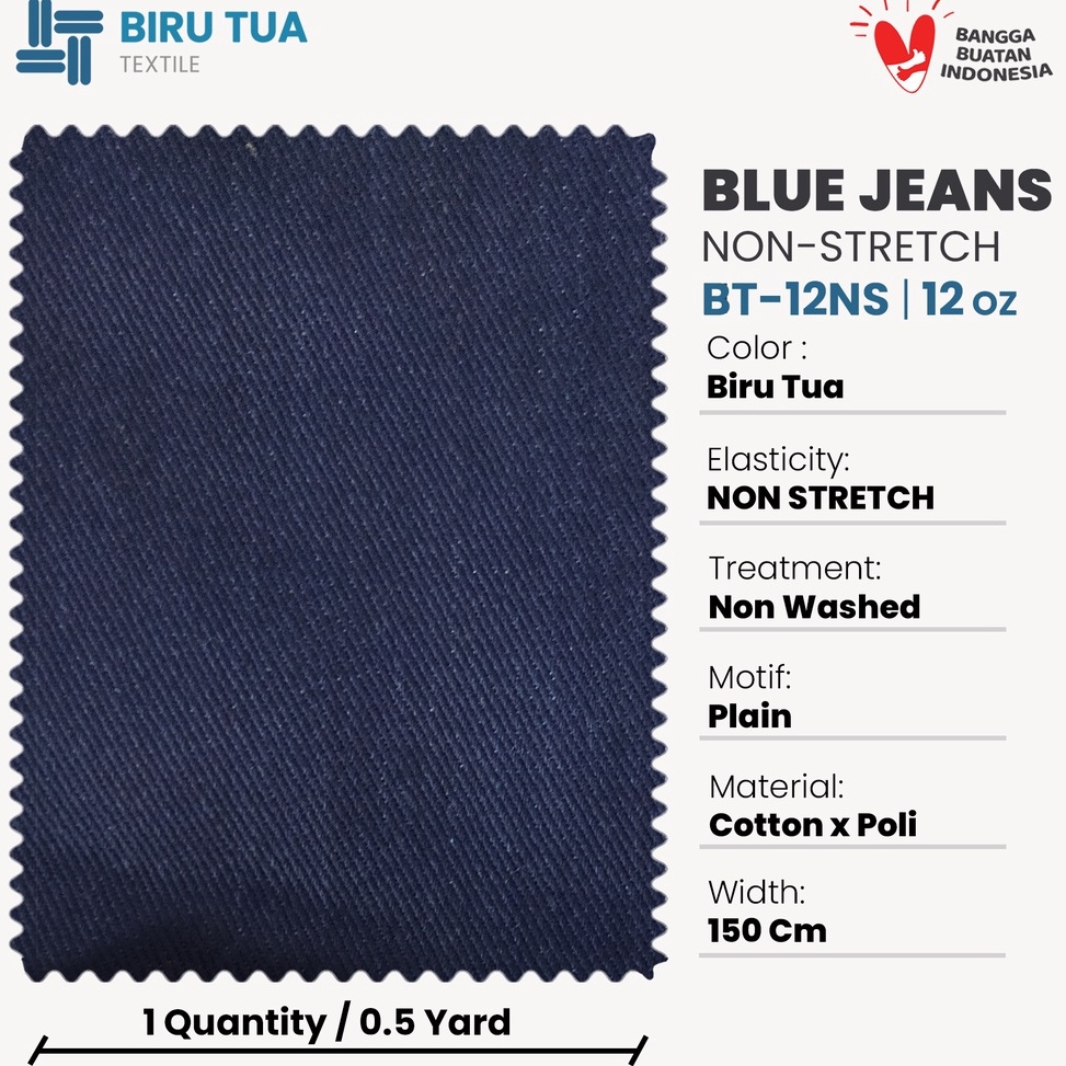 Lab30 Bahan Blue Jeans | 12.5 Oz Non Stretch / Celana Denim / Jaket ,.,.,.,,