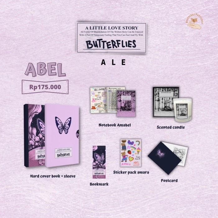 FLASH SALE READY STOCK PAKET ABEL BUKU BUTTERFLIES PENULIS : ALE [ALESACAKES] TERMURAH