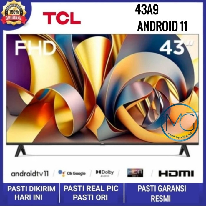 Tcl 43A9 Android Smart Tv 43" 43 Ini 43 Inch 43A9 43 A9 Digital Tv