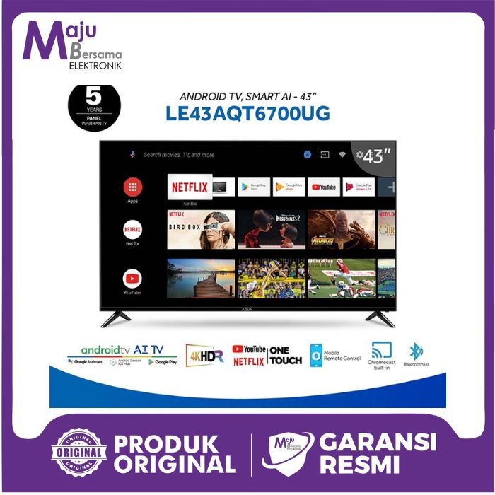 Aqua Smart Android Tv Digital 43 Inch 4K Uhd Le43Aqt6700Ug 43Aqt6700