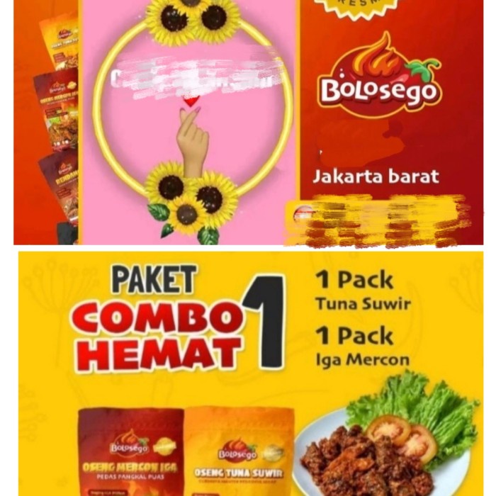 

BOLOSEGO PAKET COMBO HEMAT 1 (DAPET 2 PAK IGA+TUNA)