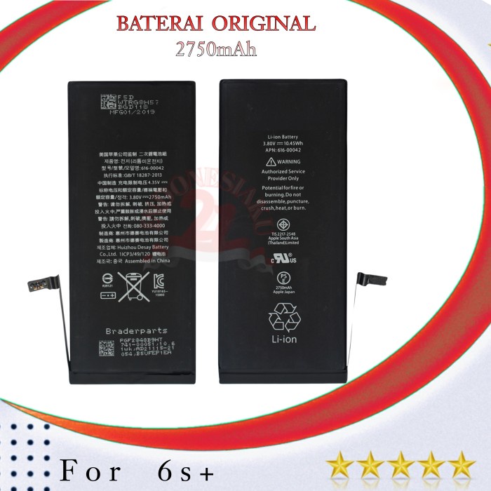 BATERAI IPHONE 6S PLUS NEW 100% ORIGINAL