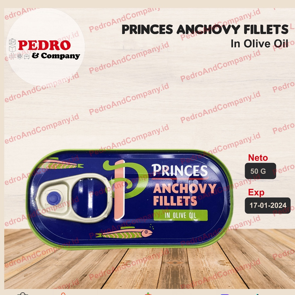 

Princes - Anchovy Fillets In O Oil/ Ikan Teri Dalam Nyak (50 Gr)