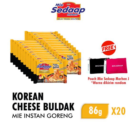 

Sedaap Mie Instan Goreng Korean Cheese Buldak 86Gr X 20 Free Pouch - Best Seller