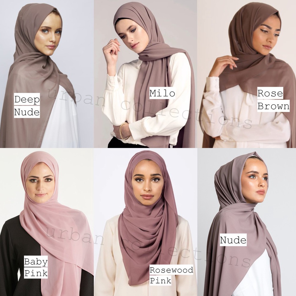 Terbaik.. Heavy Chiffon Pashmina / Arabian Pashmina Premium Quality Chiffon Hijab Import Hijab Malay