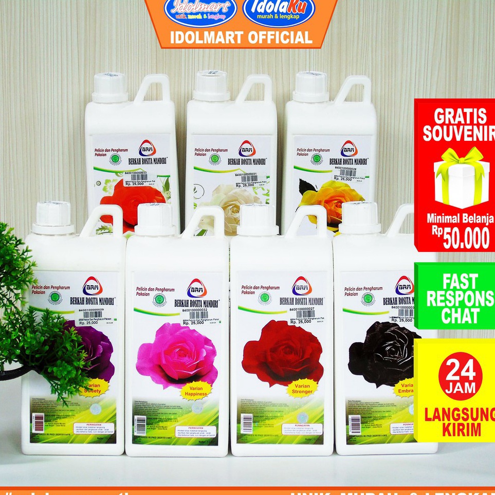 Seller IDOLMART BRM Pelicin & Pengharum Pakaian 1000 ml Pewangi Loundry Original