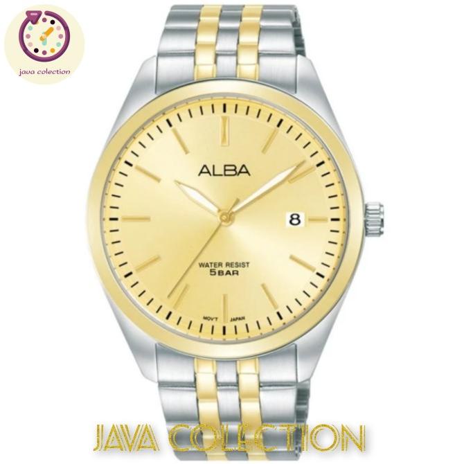 Jam Tangan Pria Alba AS9S10X1 Silver Gold Stainless Steel