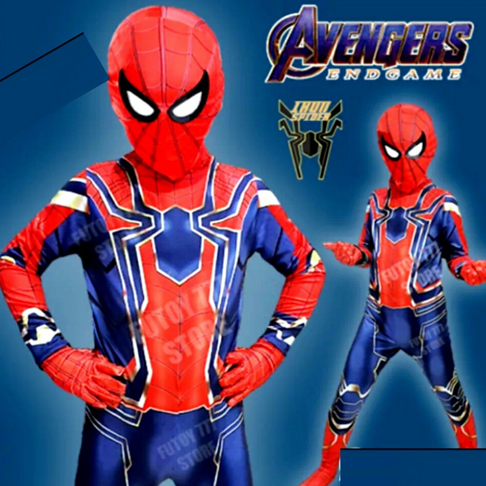TREN TERBARU baju spiderman anak topeng spiderman baju anak spiderman baju superhero anak kostum spi
