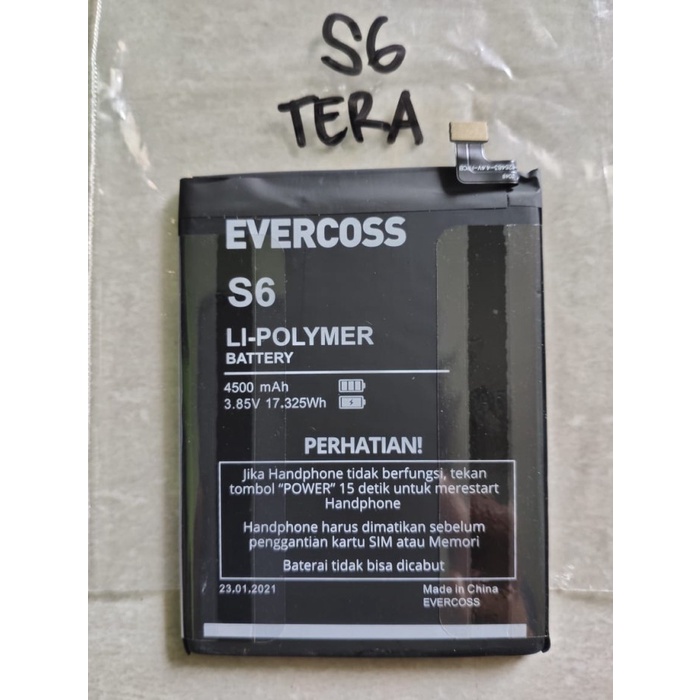 baterai evercoss s6 tera original 100%