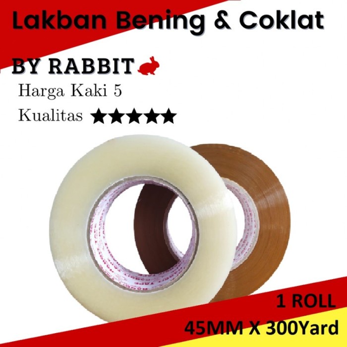 

Lakban 2 inch x 300 Yard / Lakban 45mm 300 yard (harga 1dus)