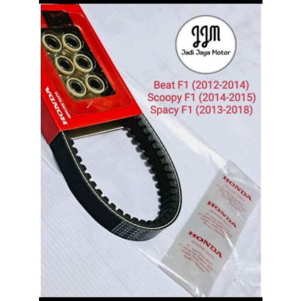 VAN BELT BELTING TALI KIPAS ASSY SET ROLLER ORIGINAL ASLI HONDA BEAT SCOOPY FI SPACY 23100 KZL BA0