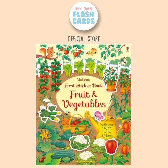 

Usborne Fruit & Vegetables First Sticker Book - Buku Impor Stiker Anak