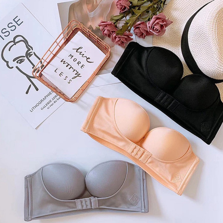Menarik.. FYGALERYJAKARTA BRA529 Bra Tanpa Kawat Pengait Depan Pakaian Dalam Wanita Tanpa Tali Bande