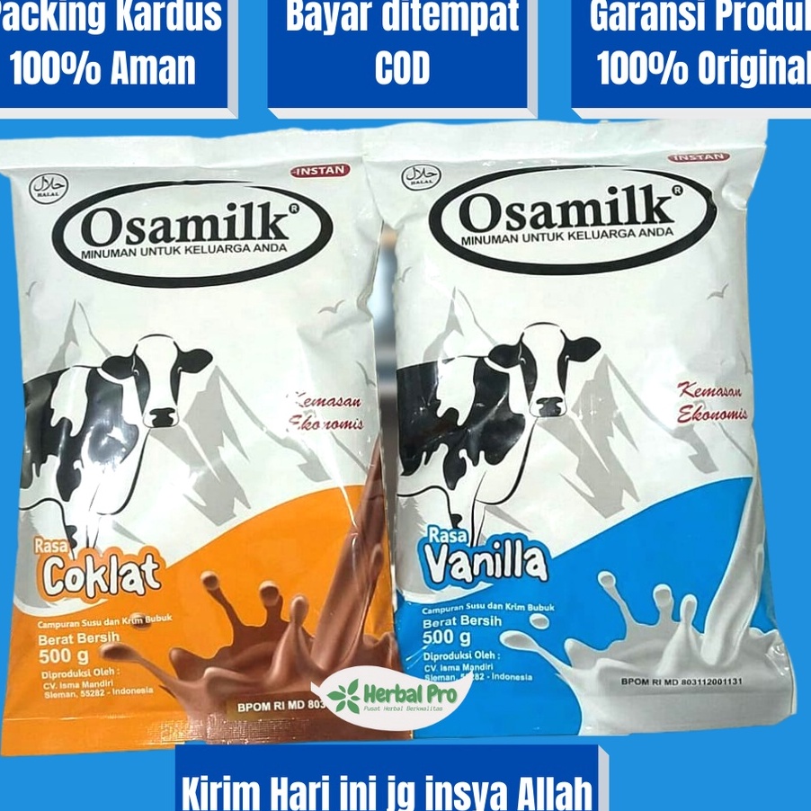

QNPR6216 STOK SIAP 【COD OSAMILK SUSU PENGGEMUK BADAN (GRATIS KARDUS) ORIGINAL 100% RASA COKLAT DAN VANILLA BISA COD