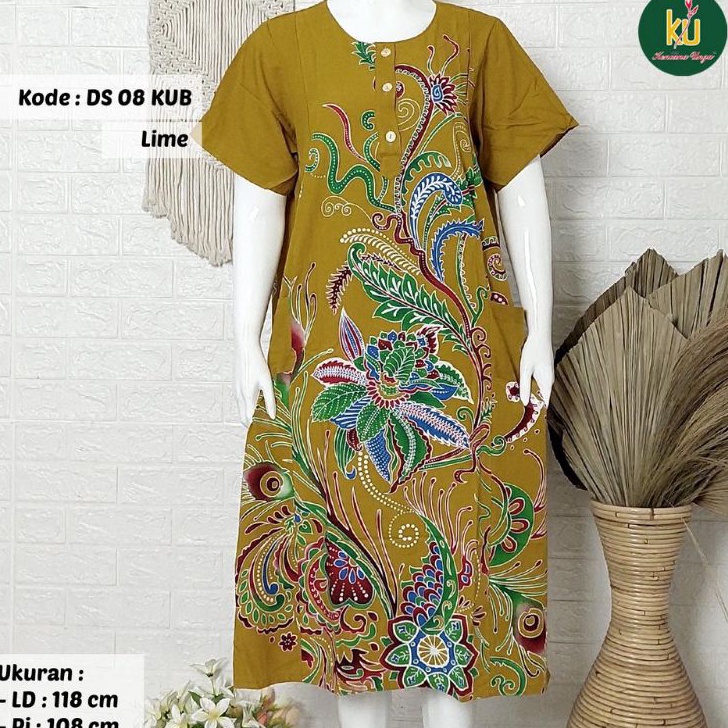 Terkini DASTER BATIK KENCANA UNGU KENCANA UNGU DASTER KENCANA UNGU LEBEL BIRU BATIK KANCING BUNSUI  