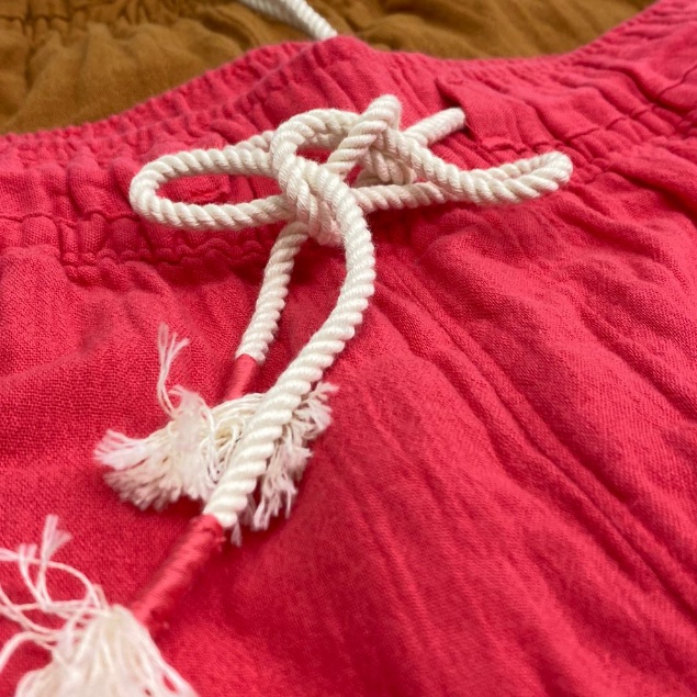 Celana Kulot Pinggang Karet Tali Pinggang Luar Bahan Jagung